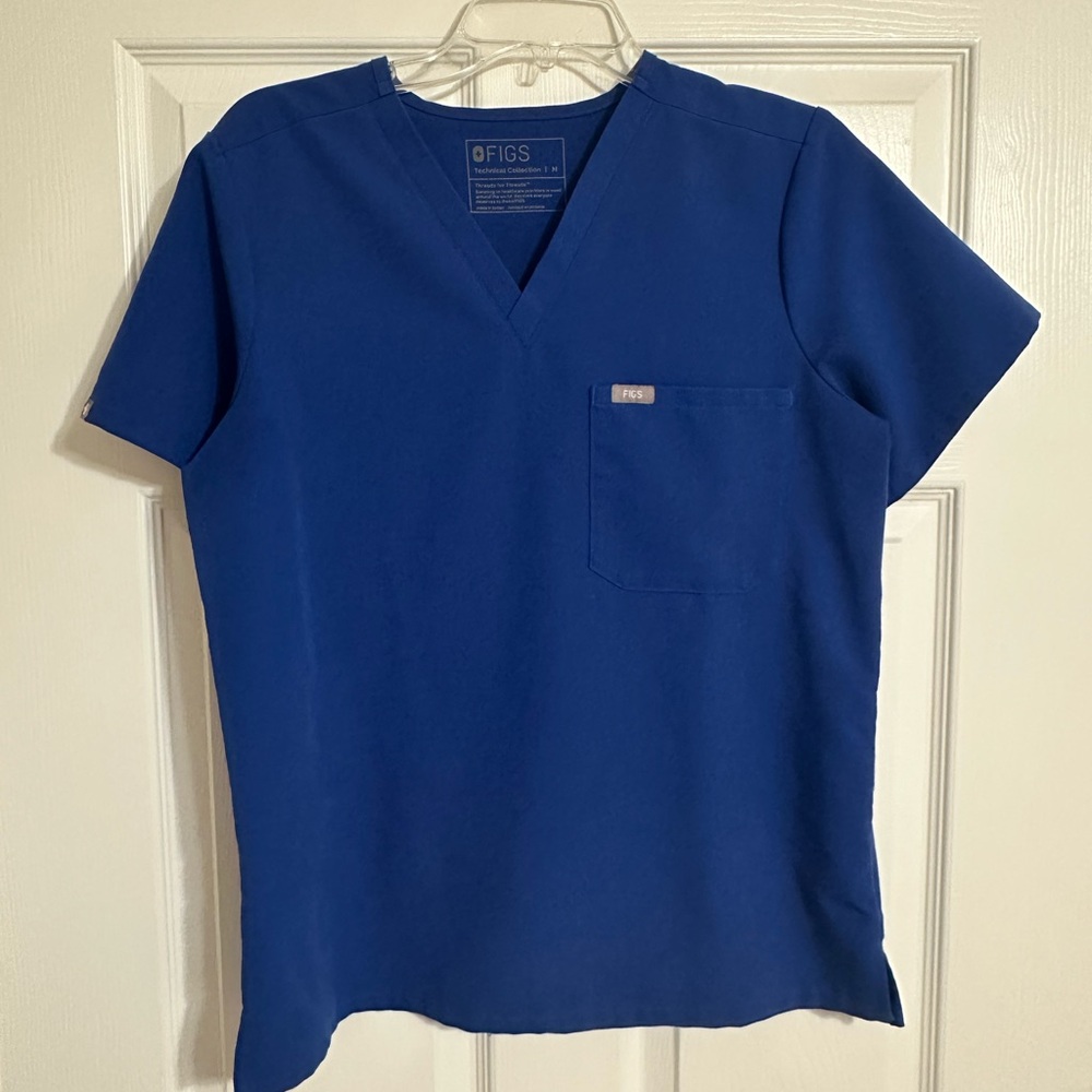 Figs Winning Blue Scrub Top